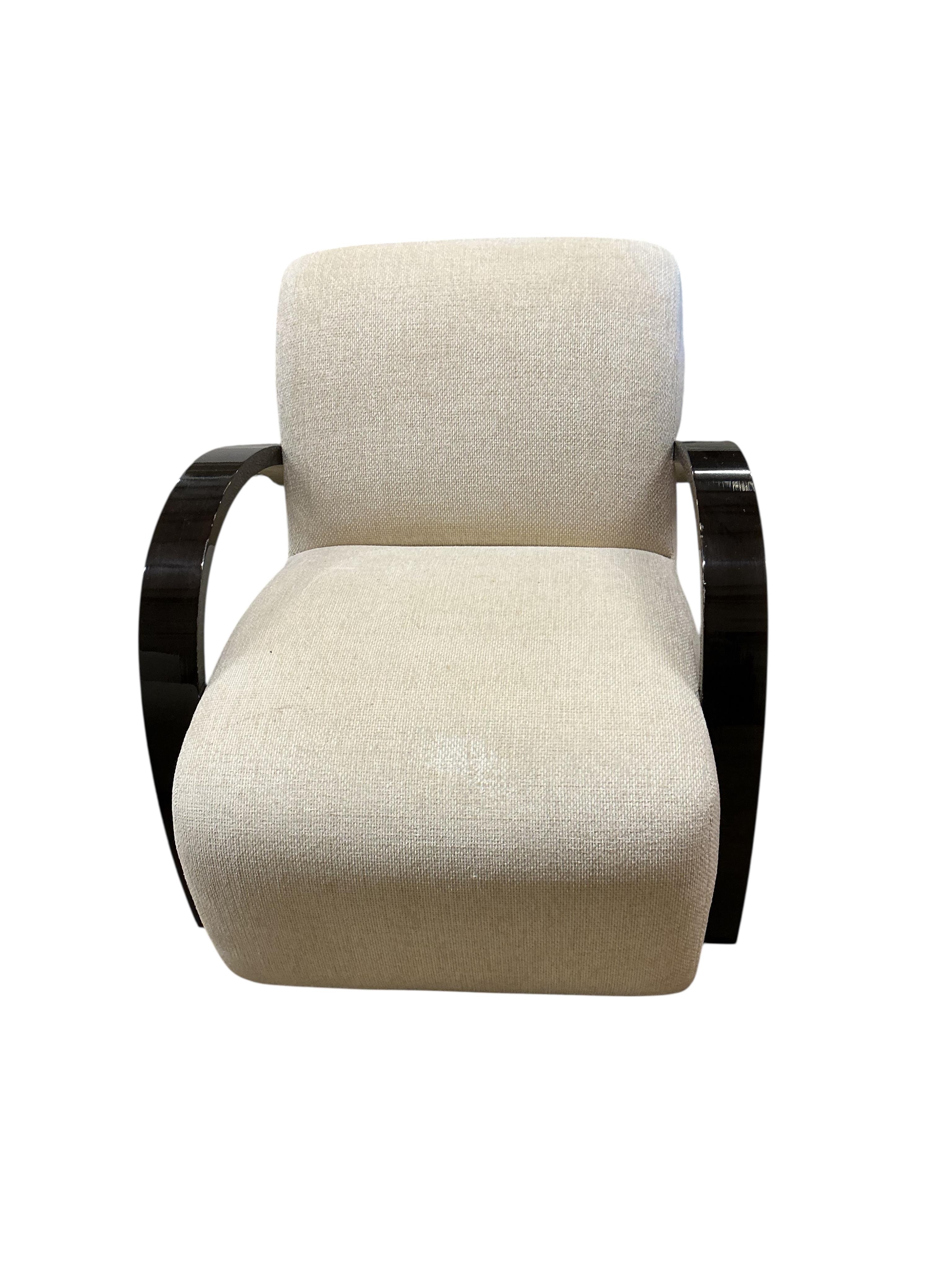 A pair of contemporary J. Robert Scott Hampton Place lounge chairs, width 77cm, depth 84cm, height 84cm